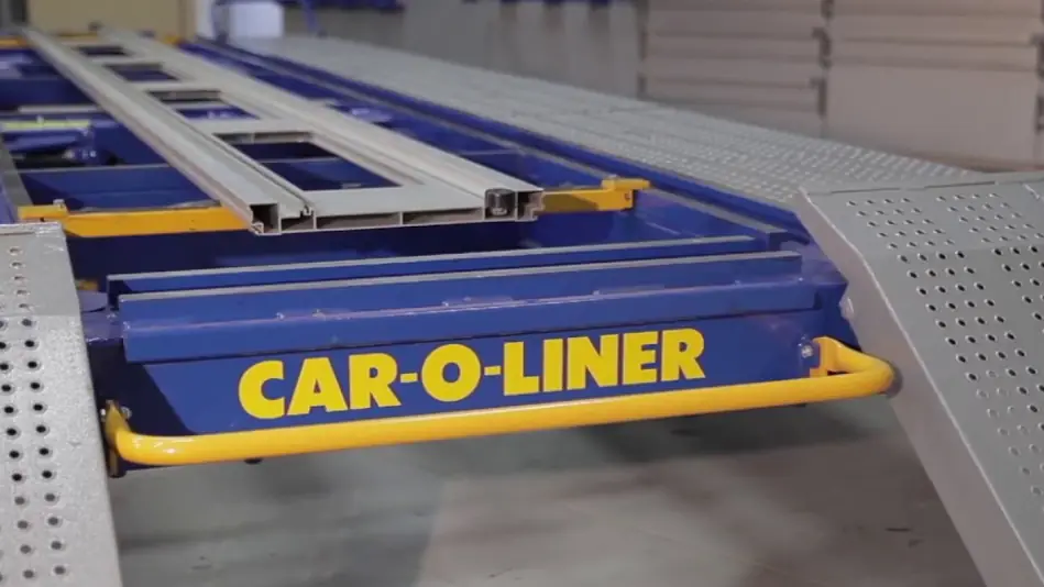 Car-O-Liner measuring bench with a vehicle on it